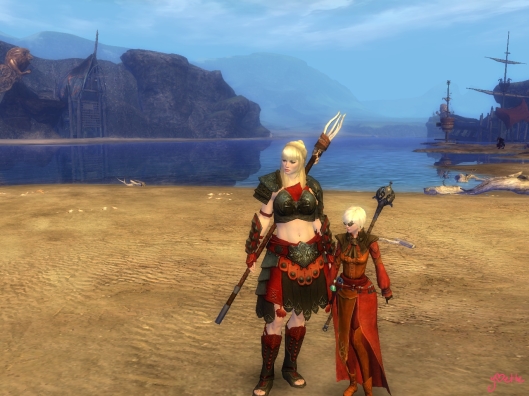 My norn guardian with Salimael, the human elamentalist